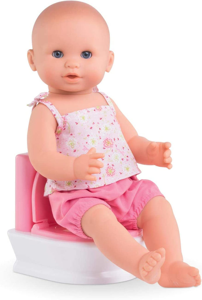 Corolle Interactive Toilet for 12"/14" Baby Doll Basically Bows & Bowties