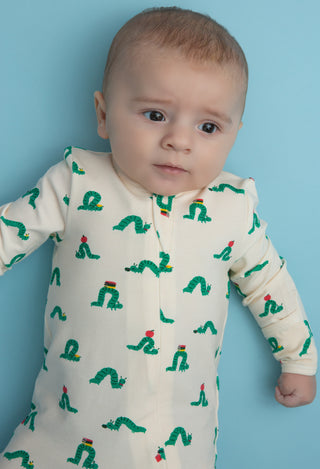 Angel Dear Inchworm Bamboo Footie with Zipper, Angel Dear, angel Dear, Angel Dear Bamboo Footie, Angel Dear Fall 2020, Angel Dear Footie with Zipper, Angel Dear Inchworm Bamboo Footie with Zi