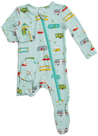 Angel Dear Happy Camper Bamboo Footie with Zipper, Angel Dear, angel Dear, Angel Dear Bamboo Footie, Angel Dear Footie with Zipper, Angel Dear Happy Campers, Angel Dear Happy Campers Bamboo,