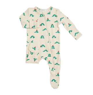 Angel Dear Inchworm Bamboo Footie with Zipper, Angel Dear, angel Dear, Angel Dear Bamboo Footie, Angel Dear Fall 2020, Angel Dear Footie with Zipper, Angel Dear Inchworm Bamboo Footie with Zi