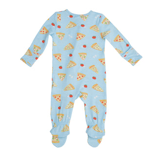 Angel Dear Pizza Bamboo Footie with Zipper, Angel Dear, angel Dear, Angel Dear Bamboo Footie, Angel Dear Fall 2020, Angel Dear Footie with Zipper, Angel Dear Pizza, Angel Dear Pizza Bamboo Fo