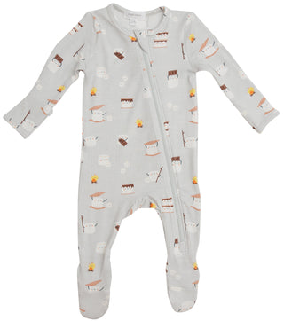 Angel Dear Smores Bamboo Footie with Zipper, Angel Dear, angel Dear, Angel Dear Bamboo Footie, Angel Dear Fall 2020, Angel Dear Footie with Zipper, Angel Dear S'mores, Angel Dear Smores Bambo