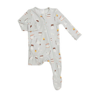 Angel Dear Smores Bamboo Footie with Zipper, Angel Dear, angel Dear, Angel Dear Bamboo Footie, Angel Dear Fall 2020, Angel Dear Footie with Zipper, Angel Dear S'mores, Angel Dear Smores Bambo