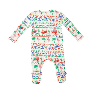 Angel Dear California Fair Isle Thermal Footie with Zipper, Angel Dear, All Things Holiday, angel Dear, Angel Dear Bamboo Footie, Angel Dear Christmas, Angel Dear Footie with Zipper, Angel De