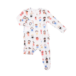 Angel Dear Baby Feminist Zipper Footie, Angel Dear, angel Dear, Angel Dear Baby Feminist, Angel Dear Fall 2021, Angel dear Footie, Angel Dear Zipper Footie, CM22, Fooite, Footie, Footie with