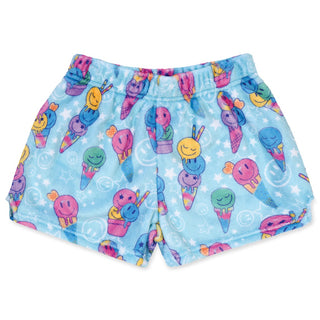 Iscream Ice Cream Party Plush Shorts, Iscream, EB Girls, Fleece Shorts, Gifts for Tween, Girls Sleep Shorts, Ice Cream Party, iscream, Iscream Plush Shorts, iscream shorts, iscream-shop, plus