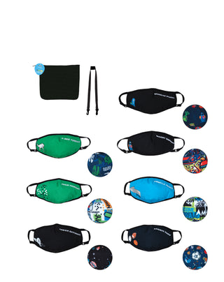 Iscream Funtastic Days of the Children's Reversible Face Mask Set, Iscream, Child Face Mask, Child Face MAskCute Kids Face MAsk, Children's Mask, Cotton Face Mask, Cute Kids Face Mask, Daily