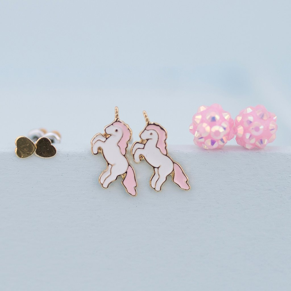 Adorable Unicorn Stick on Earrings, 6pc Bundle - Great Pretenders Stocking  Stuffers