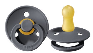 BIBS Pacifier 2 Pack - Iron, BIBS, BIBS, BIBS BPA-Free Natural Rubber Baby Pacifier, Bibs Classic Pacifier, BIBS Iron, BIBS Pacifier, BIBS Pacifier 2 Pack - Iron, BIBS Pacifiers, Bibs Stage 1