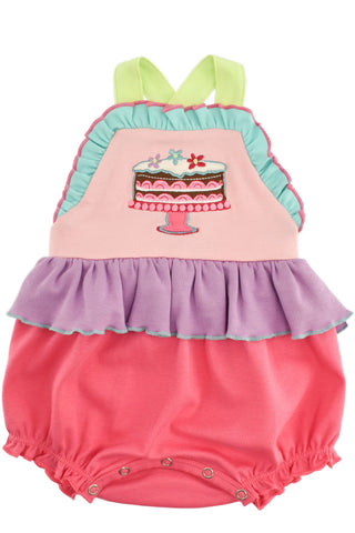 Lemon Loves Layette Tea Party Bubble, Lemon Loves Lime, Els PW 5060, Infant Girls, JAN23, Lemon Loves Layette, Lemon Loves Layette Bubble Romper, Lemon Loves Lime, Lemon Loves Lime Rainbow, L