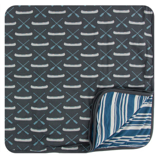 KicKee Pants Stone Paddles and Canoe Toddler Blanket, KicKee Pants, KicKee, KicKee Pants, KicKee Pants Fish and Wildlife, KicKee Pants Fishing Stripe, KicKee Pants Stone Paddles and Canoe, Ki