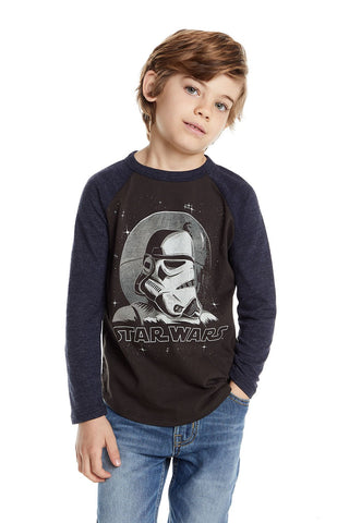 Chaser Star Wars - Storm Trooper L/S Raglan Tee, Chaser, Boys Clothing, Boys Tee, Chaser, Chaser Disney, Chaser Kids, Chaser Kids Tee, Chaser Star Wars, Chaser Star Wars - Storm Trooper L/S R