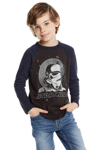 Chaser Star Wars - Storm Trooper L/S Raglan Tee, Chaser, Boys Clothing, Boys Tee, Chaser, Chaser Disney, Chaser Kids, Chaser Kids Tee, Chaser Star Wars, Chaser Star Wars - Storm Trooper L/S R