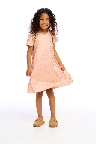 Chaser Leopard Foil Rose Gold S/S Dress, Chaser, cf-size-4, cf-type-dress, cf-vendor-chaser, Chaser, Chaser Dress, Chaser Dresses, Dress, JAN23, Leopard Dress, Leopard Foil Rose Gold S/S Dres