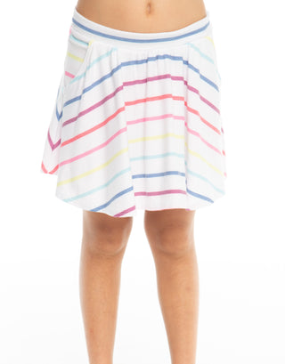 Chaser Rainbow Stripe Cozy Knit Flouncy Skort, Chaser, Chase Skort, Chaser Cozy Knit Skort, Chaser Cozy Stripe, Chaser Rainbow Stripe, Chaser Rainbow Stripe Cozy Knit Flouncy Skort, Cyber Mon