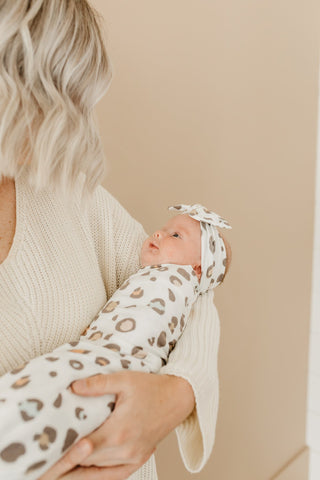 Copper Pearl Millie Knit Swaddle Blanket, Copper Pearl, Animal Print, cf-type-swaddling-blanket, cf-vendor-copper-pearl, Copper Pearl, Copper Pearl Animal Print, Copper PEarl Leopard, Copper