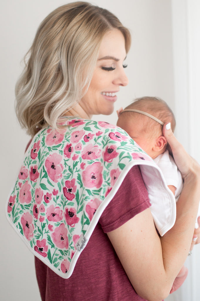 Copper Pearl Bloom Premium Burp Cloth Set Basically Bows & Bowties