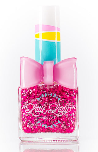 Cotton Candy Crush Glitter Scented Nail Polish, Little Lady Products, cf-type-nail-polish, cf-vendor-little-lady-products, Cotton Candy Crush Glitter, Cotton Candy Crush Glitter Scented Nail