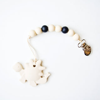 LouLou Lollipop Cream Dinosaur Teether with Holder Set, LouLou Lollipop, Baby Shower Gift, Dino Teether, Dinosaur, Gift for Baby Shower, Lou Lou Lollipop, Lou Lou Lollipop Teether, LouLou Lol