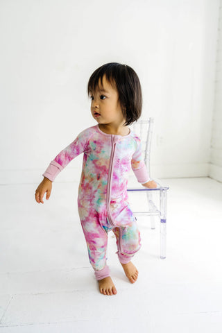 Little Sleepies Cotton Candy Tie Dye Convertible Romper/Sleeper, Little Sleepies, Bamboo Pajamas, CM22, Coverall, Footie, Little Sleepies, Little Sleepies Bamboo, Little Sleepies Cotton Candy
