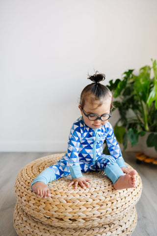 Little Sleepies Horizon Triangles Convertible Romper/Sleeper, Little Sleepies, Bamboo Pajamas, CM22, Coverall, Footie, Little Sleepies, Little Sleepies Bamboo, Little Sleepies Horizon Triangl