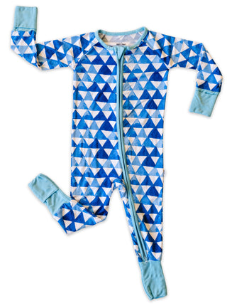 Little Sleepies Horizon Triangles Convertible Romper/Sleeper, Little Sleepies, Bamboo Pajamas, CM22, Coverall, Footie, Little Sleepies, Little Sleepies Bamboo, Little Sleepies Horizon Triangl
