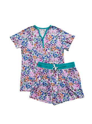 Little Sleepies Sweet Pea Floral Women's S/S Top w/Shorts Pajama Set, Little Sleepies, CM22, Little Sleepies Bella Blooms, Little Sleepies Bella Blooms Women's 2pc Bamboo S/S Pajama Set, Litt