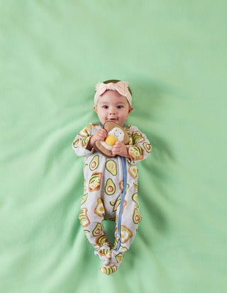 Mud Pie Avocado Toast Sleeper w/Zipper, Mud Pie, Avocado Toast Sleeper w/Zipper, CM22, Footie with Zipper, Gender Neutral, Gender Neutral Baby Gift, Gender Neutral Unisex, JAN23, Mud Pie Avoc
