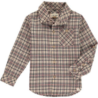 Me & Henry Beige Woven Plaid Shirt, Me & Henry, Button Down Shirt, Cyber Monday, Els PW 8258, End of Year, End of Year Sale, JAN23, Me & Henry, Me & Henry Beige Woven Plaid, Me & Henry Beige