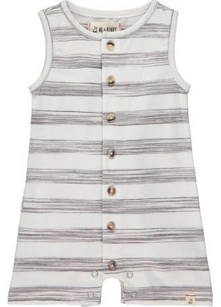 Me & Henry Grey Stripe Jersey Playsuit, Me & Henry, Boys Clothing, Infant Boy Clothing, JAN23, Me & Henry, Me & Henry Gray Stripe Jersey Playsuit, Me & Henry Grey Stripe Jersey Playsuit, Me &