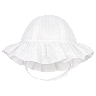 WeeOnes Reversible Ruffle Brim Sun Hat with Straps - White Seersucker WeeOnes Reversible Ruffle Brim Sun Hat with Straps - White Seersucker
Reversible White Seersucker Add-A-Bow Sun Hat, Wee Ones, Add-A-Bow Hat, cf-size-0-6-months, cf-size-12-24-months, cf-type-baby-hat, cf-vendor-wee-ones, CM22, Girls Sun Hat, Seersucker, Seersu