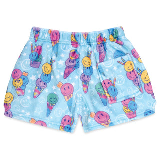 Iscream Ice Cream Party Plush Shorts, Iscream, EB Girls, Fleece Shorts, Gifts for Tween, Girls Sleep Shorts, Ice Cream Party, iscream, Iscream Plush Shorts, iscream shorts, iscream-shop, plus