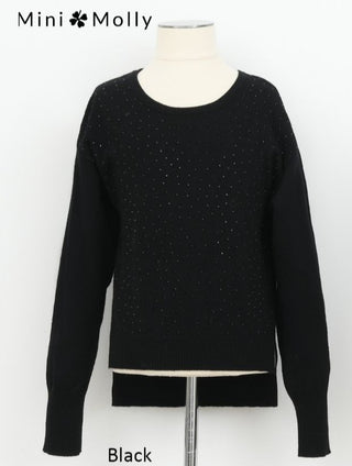 Mini Molly Black Knit Sweater, Molly Bracken, Big Girls Clothing, Black Beaded Sweater, Girls Clothing, Mini Molly, Mini Molly Black Beaded Sweater, Mini Molly Black Knit Sweater, Mini Molly