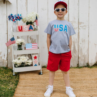 Sweet Wink Patriotic USA S/S Shirt - Gray, Sweet Wink, 4th of July, 4th of July Shirt, cf-size-12-18-months, cf-size-3t, cf-type-tee, cf-vendor-sweet-wink, Patriotic, Patriotic USA, Sweet Win