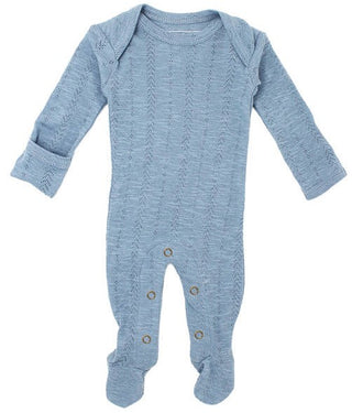 L'ovedbaby Pointelle Lap Shoulder Footie - Pool, L'ovedbaby, cf-size-6-9-months, cf-type-footie, cf-vendor-lovedbaby, CM22, L'ovedbaby, L'ovedbaby Footie, L'ovedbaby Pool, L'ovedbaby Pool Poi