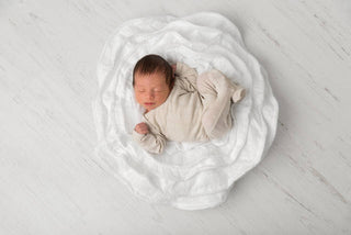 L'ovedbaby Pointelle Lap Shoulder Footie - Stone, L'ovedbaby, cf-size-6-9-months, cf-type-footie, cf-vendor-lovedbaby, CM22, Gender Neutral, Gender Neutral Baby Gift, Gender Neutral Footie, G