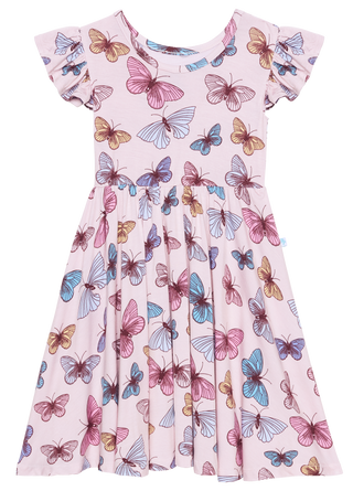 Posh Peanut Nora Ruffled Capsleeve Twirl Dress, Posh Peanut, Butterflies, Butterfly, Posh Peanut, Posh Peanut Butterflies, Posh PEanut Butterfly, Posh Peanut Nora, Posh Peanut Nora Ruffled Ca