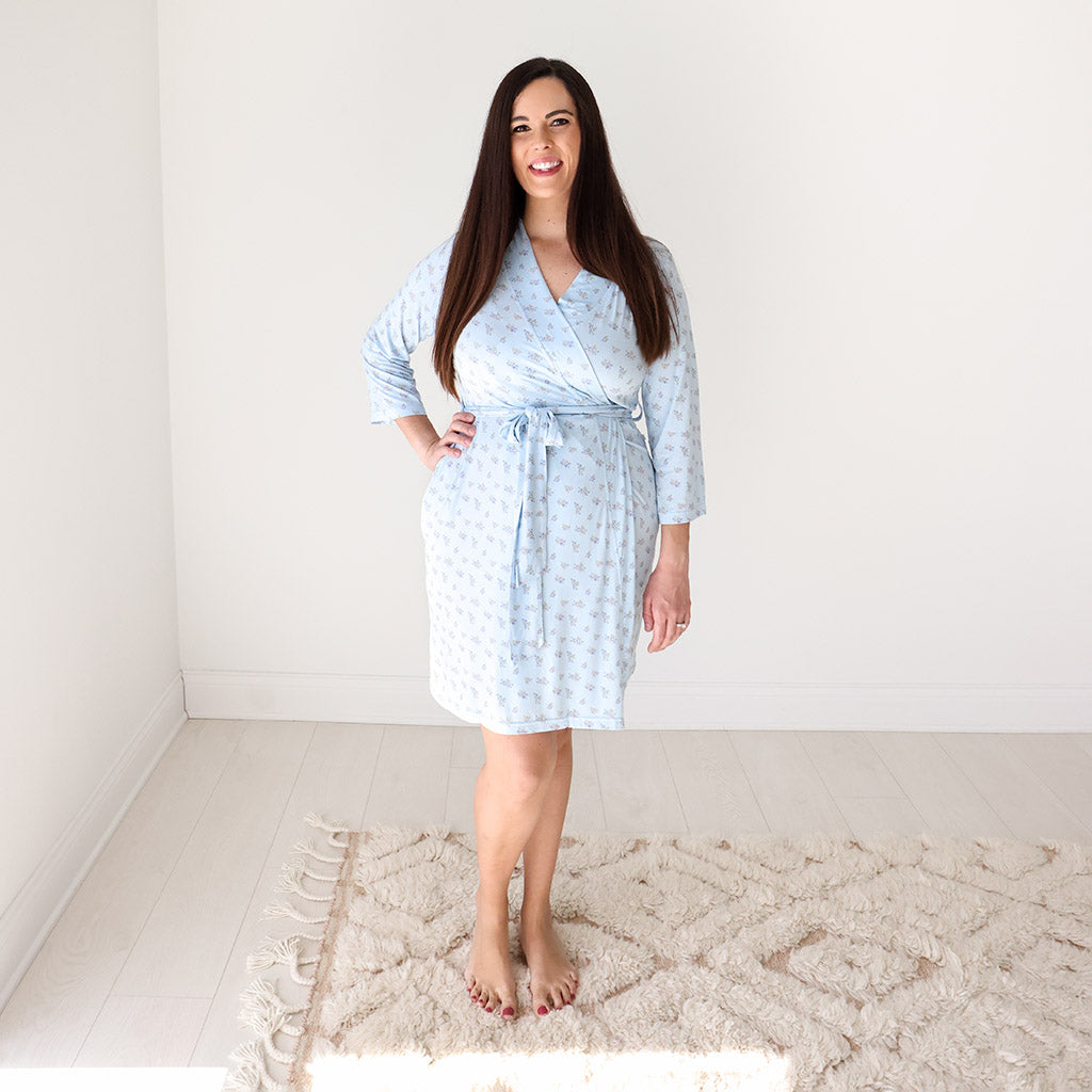 Posh Peanut Grace Mommy Robe Basically Bows & Bowties
