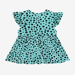 Posh Peanut Pebbles Ruffled Capsleeve Basic Peplum Top & Bloomer Set, Posh Peanut, Posh Peanut, Posh Peanut Bummie Set, Posh Peanut Pebbles, Posh Peanut Pebbles Ruffled Capsleeve Basic Peplum