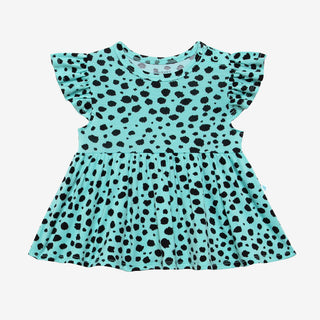 Posh Peanut Pebbles Ruffled Capsleeve Basic Peplum Top & Bloomer Set, Posh Peanut, Posh Peanut, Posh Peanut Bummie Set, Posh Peanut Pebbles, Posh Peanut Pebbles Ruffled Capsleeve Basic Peplum