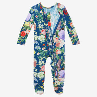 Posh Peanut Carmen Ruffled Zippered Footie, Posh Peanut, cf-size-9-12-months, cf-type-footie, cf-vendor-posh-peanut, Posh Peanut, Posh Peanut Carmen, Posh Peanut Carmen Ruffled Zippered Footi