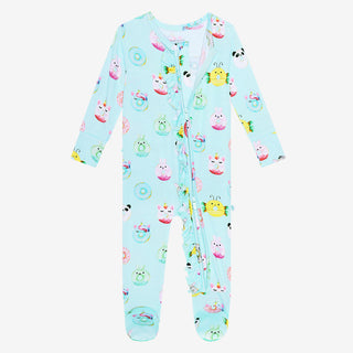 Posh Peanut Donuts Ruffled Zippered Footie, Posh Peanut, Donuts, Posh Peanut, Posh Peanut Donuts, Posh Peanut Footie, Posh Peanut Footie with Zipper, Posh Peanut Ruffled Zippered Footie, Posh