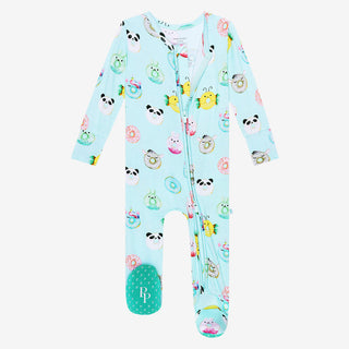 Posh Peanut Donuts Ruffled Zippered Footie, Posh Peanut, Donuts, Posh Peanut, Posh Peanut Donuts, Posh Peanut Footie, Posh Peanut Footie with Zipper, Posh Peanut Ruffled Zippered Footie, Posh