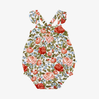 Posh Peanut Alma Henley Ruffled Capsleeve Bubble Romper, Posh Peanut, Alma, cf-size-18-24-months, cf-size-2t, cf-size-6-12-months, cf-type-romper, cf-vendor-posh-peanut, Floral, Posh Peanut,