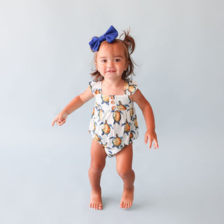 Posh Peanut Cruz Henley Ruffled Capsleeve Bubble Romper, Posh Peanut, Posh Peanut, Posh Peanut Cruz, Posh Peanut Cruz Henley Ruffled Capsleeve Bubble Romper, Posh Peanut Henley Ruffled Caplse