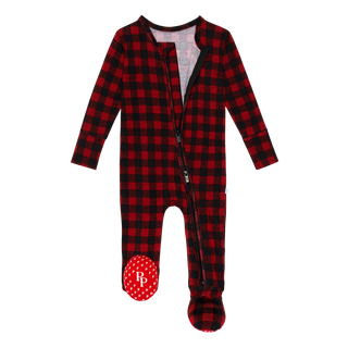 Posh Peanut Grayson Zippered Footie, Posh Peanut, All Things Holiday, Holiday Pajama, Holiday Pajamas, Posh Peanut, Posh Peanut Buffalo Check, Posh Peanut Christmas, Posh Peanut Christmas Foo