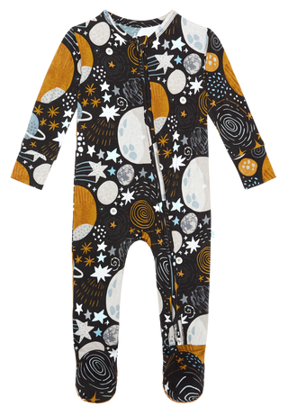 Posh Peanut Nova Zippered Footie, Posh Peanut, Gender Neutral, Gender Neutral Baby Gift, Gender Neutral Unizes, Outer Space, Posh Peanut, Posh Peanut Footie, Posh Peanut Footie with Zipper, P