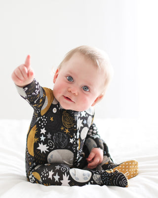 Posh Peanut Nova Zippered Footie, Posh Peanut, Gender Neutral, Gender Neutral Baby Gift, Gender Neutral Unizes, Outer Space, Posh Peanut, Posh Peanut Footie, Posh Peanut Footie with Zipper, P