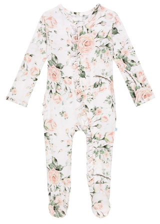 Posh Peanut Delilah Ruffled Snap Footie, Posh Peanut, Posh Peanut, Posh Peanut Delilah, Posh Peanut Delilah Ruffled Snap Footie, Posh Peanut Floral Footie, Posh Peanut Footie, Posh Peanut Foo