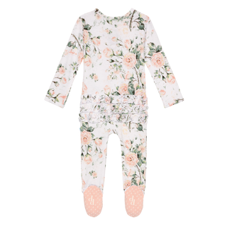Posh Peanut Delilah Ruffled Snap Footie, Posh Peanut, Posh Peanut, Posh Peanut Delilah, Posh Peanut Delilah Ruffled Snap Footie, Posh Peanut Floral Footie, Posh Peanut Footie, Posh Peanut Foo